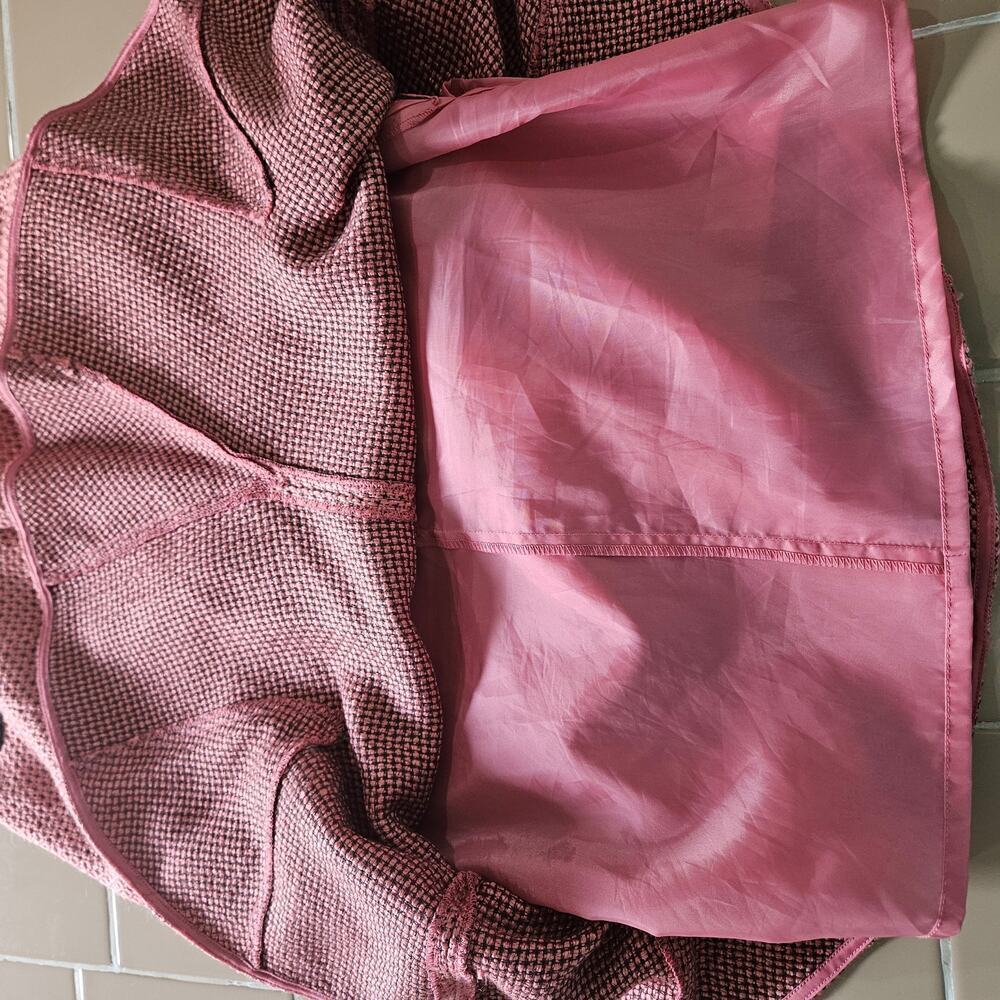 Tweed Knee Length Pink Wool Pleated Skirt. Size 8. Glinda vibes. - Picture 5 of 6